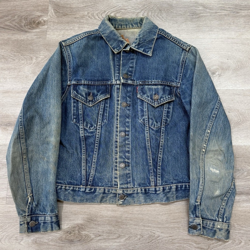 Vintage 60s Levis 557XX Big E Denim Jacket Type 3 557 XX Every Garment USA 40